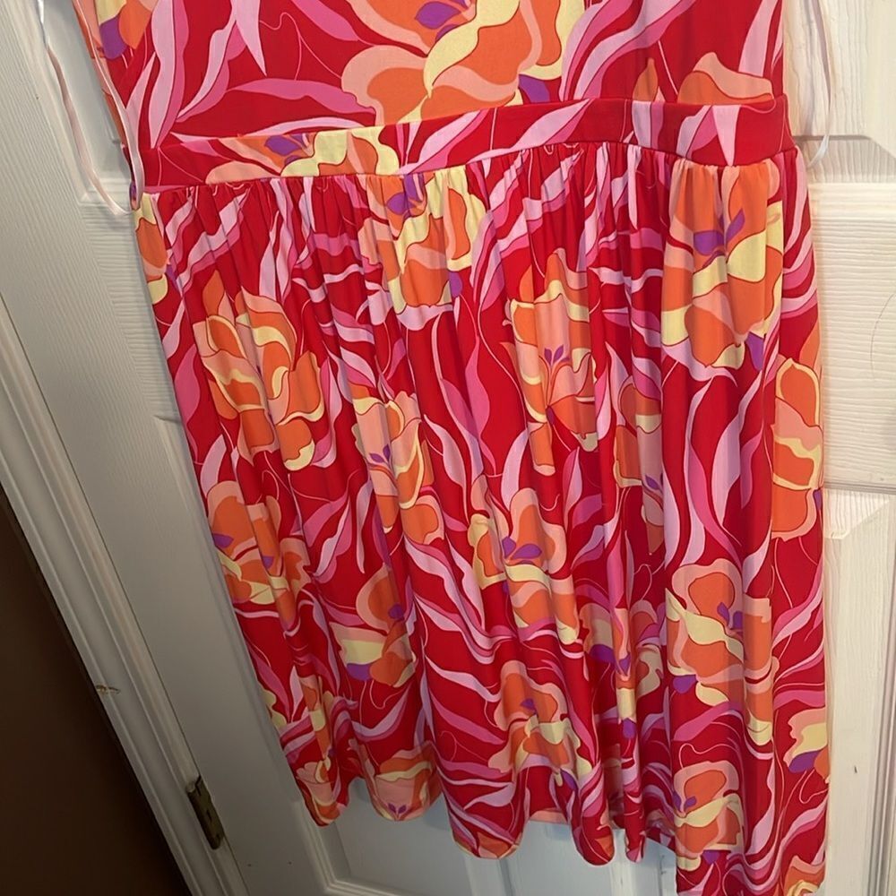 Maggy London Matte Jersey Short sleeve midi Dress 14 NWOT - Picture 3 of 9